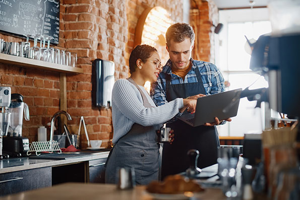 Coffee shop of employees